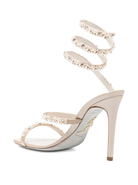 René Caovilla 100mm Chandelier sandals - Neutrals