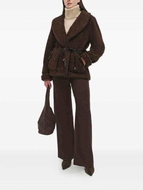 Simkhai tie-waist fleece jacket coat - Brown - zdjęcie produktu nr 2