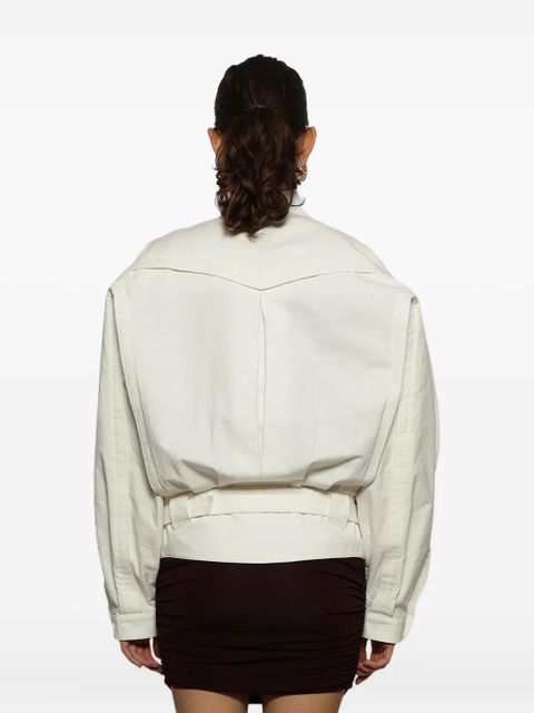 Magda Butrym belted bomber jacket - White