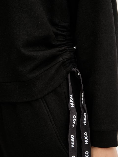 HUGO bluza CASUAL_SWEATSHIRT damska kolor czarny gładka 50556884