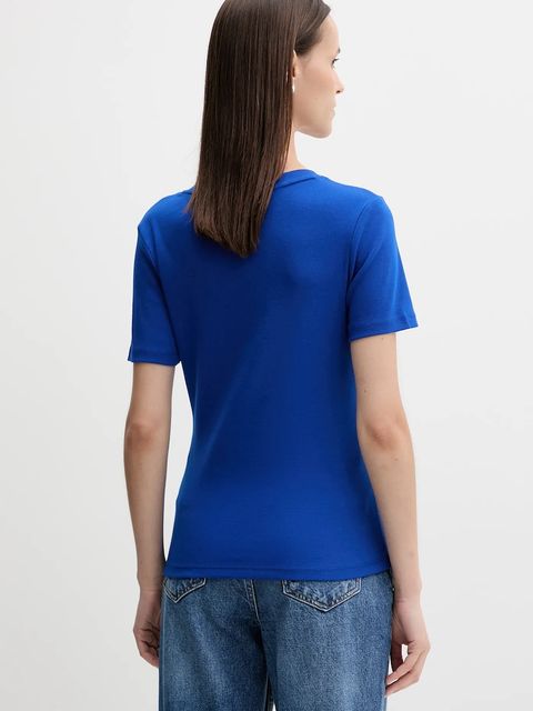 Tommy Hilfiger t-shirt bawełniany damski kolor niebieski WW0WW40584