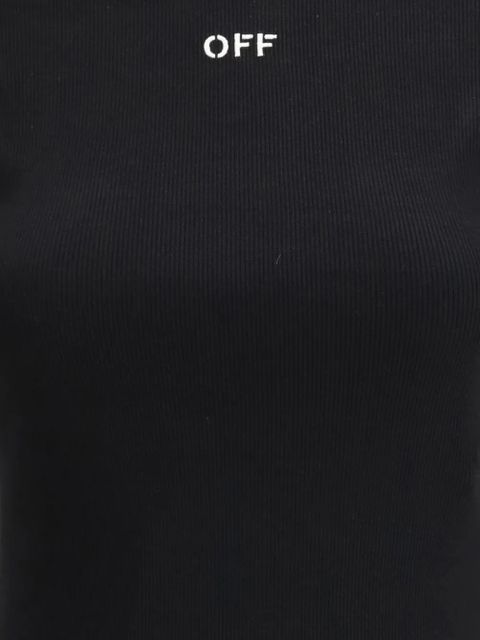 Off-White ribbed T-shirt - Black - zdjęcie produktu nr 2