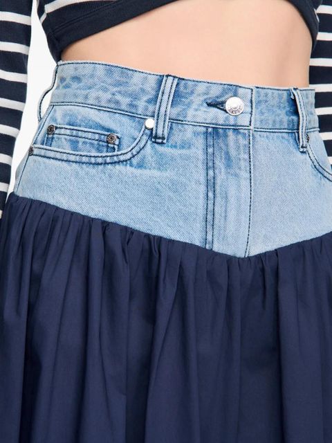 SANDRO flared midi skirt - Blue