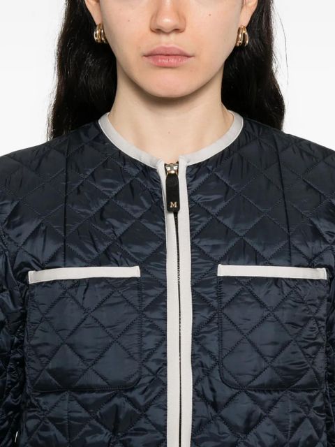 Max Mara CELESTE quilted pocket jacket - Blue