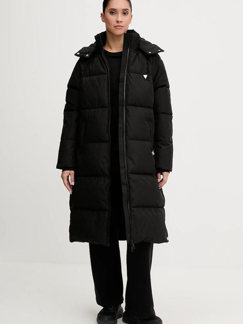 Guess kurtka 4G kolor czarny zimowa oversize V5BL08 WGLW2 - zdjęcie produktu nr 2