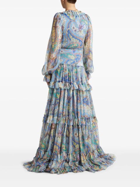 ETRO floral maxi dress - Blue