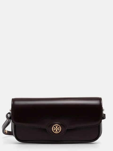 Tory Burch torebka skórzana Robinson kolor bordowy 161938.616
