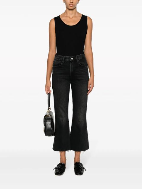 LouLou de Saison scoop-neck ribbed-knit tank top - Black - zdjęcie produktu nr 2