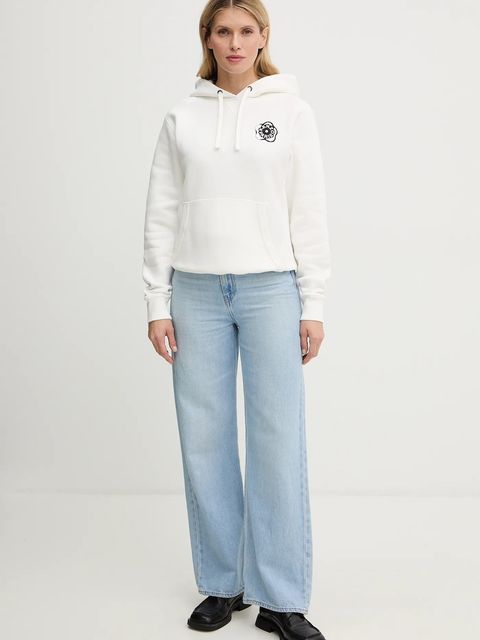 Kenzo bluza bawełniana damska kolor biały z kapturem z nadrukiem FG52HO2064MB - zdjęcie produktu nr 2