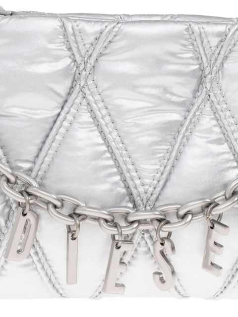 Diesel Charm-D quilted clutch bag - Grey - zdjęcie produktu nr 2