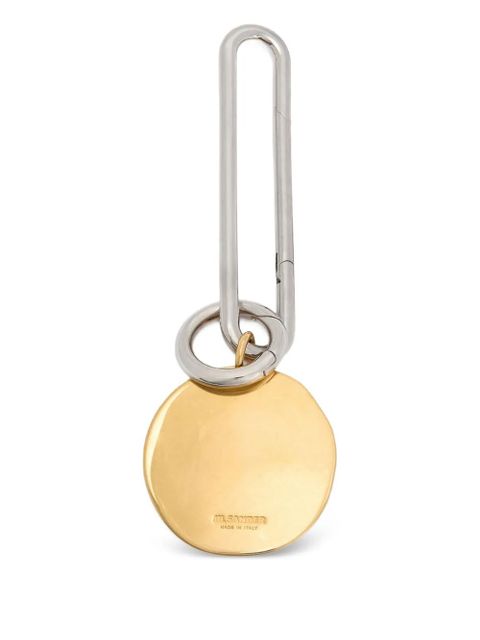 Jil Sander round-pendant keyring - Silver - zdjęcie produktu nr 1