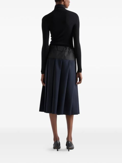 Prada ribbed logo turtleneck sweater - Black