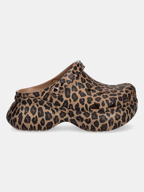 Crocs klapki Bae Animal Clog damskie kolor brązowy na platformie 211624 - zdjęcie produktu nr 2