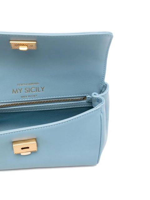 Dolce & Gabbana mini My Sicily leather tote bag - Blue