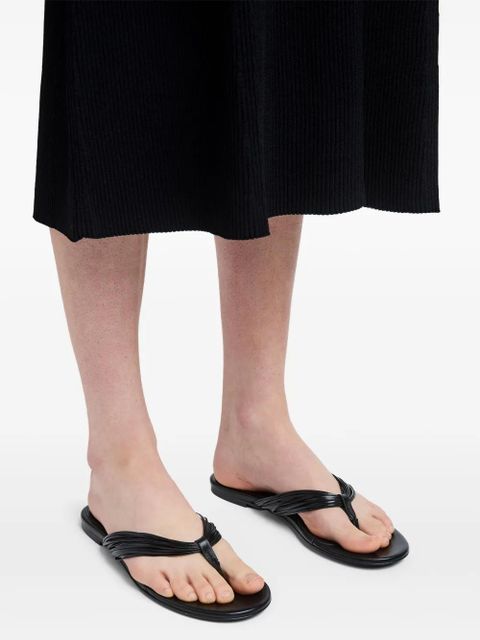 Proenza Schouler fringe-detail flip flops - Black