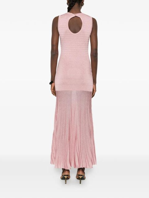 TWINSET pleated cut-out maxi dress - Pink