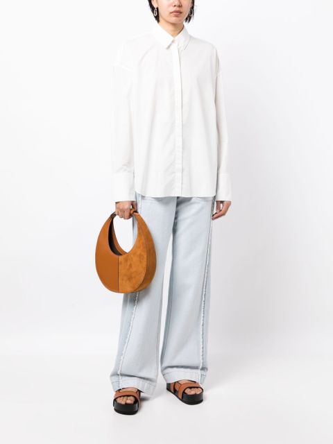 STAUD long-sleeve cotton shirt - White