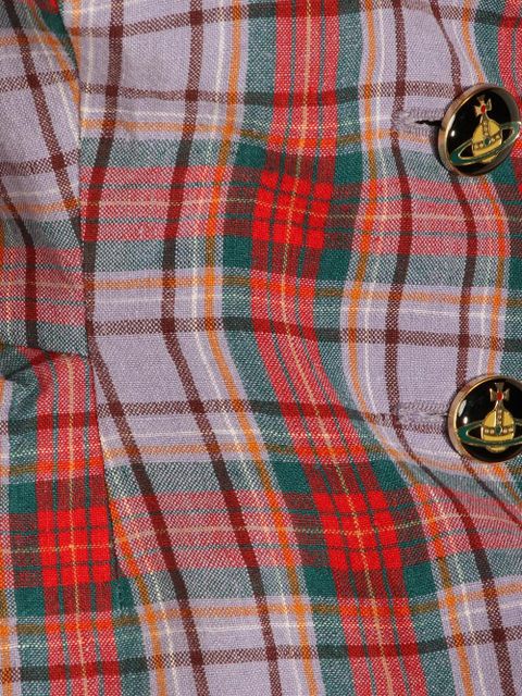 Vivienne Westwood Drunken checked button jacket - Purple - zdjęcie produktu nr 2