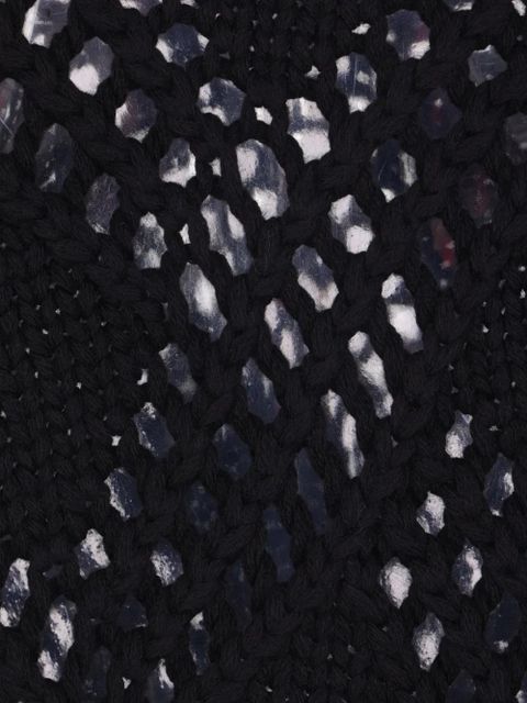 Jil Sander geometric-pattern sweater - Black