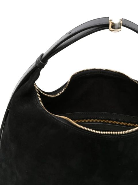 Elleme large Loop suede leather shoulder bag - Black