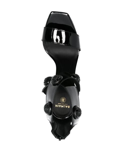 Balmain Alma 95mm leather sandals - Black