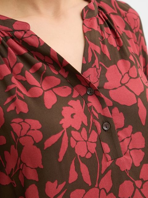 United Colors of Benetton bluzka damska kolor bordowy wzorzysta 50IGDQ0CN