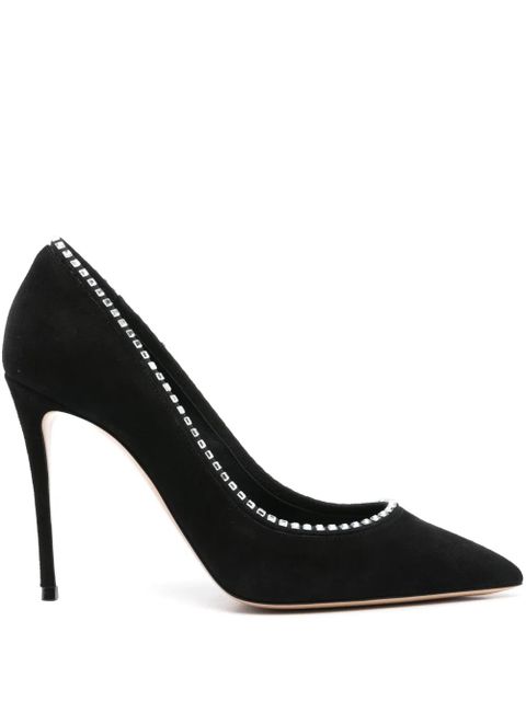 Casadei 100mm crystal-embellished pumps - Black - zdjęcie produktu nr 1