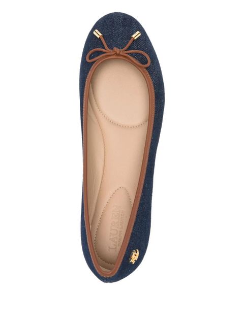 Lauren Ralph Lauren bow-detail ballet flats - Blue