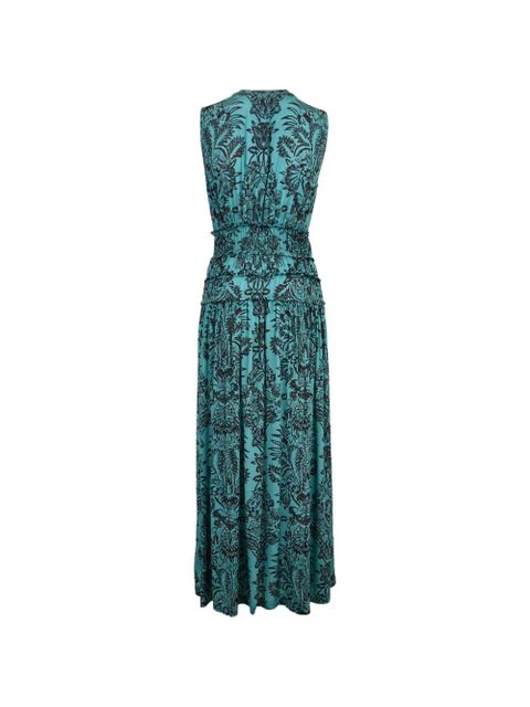 Ulla Johnson Kamaria ruched floral maxi dress - Blue - zdjęcie produktu nr 2
