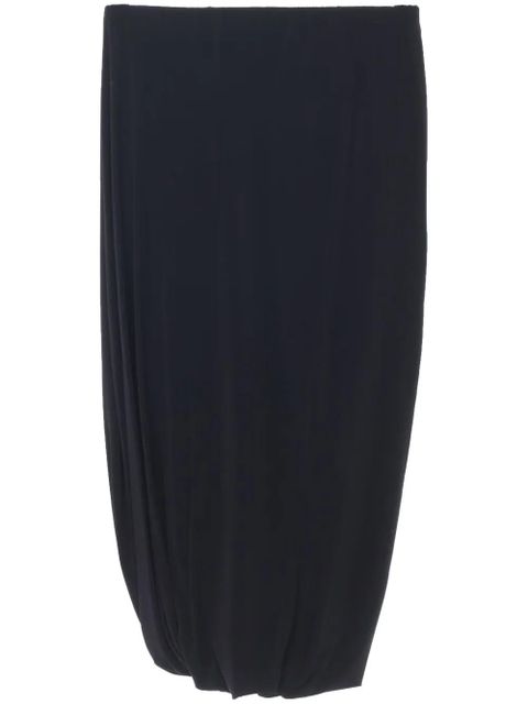 Jil Sander draped-detailed midi skirt - Black - zdjęcie produktu nr 1