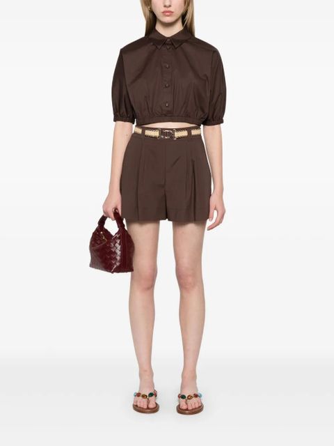 TWINSET cropped blouse - Brown - zdjęcie produktu nr 2