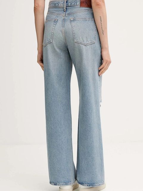 Calvin Klein Jeans jeansy damskie kolor niebieski LV047D745G