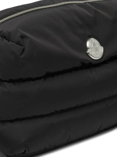 Moncler Caradoc padded logo-plaque make up bag - Black