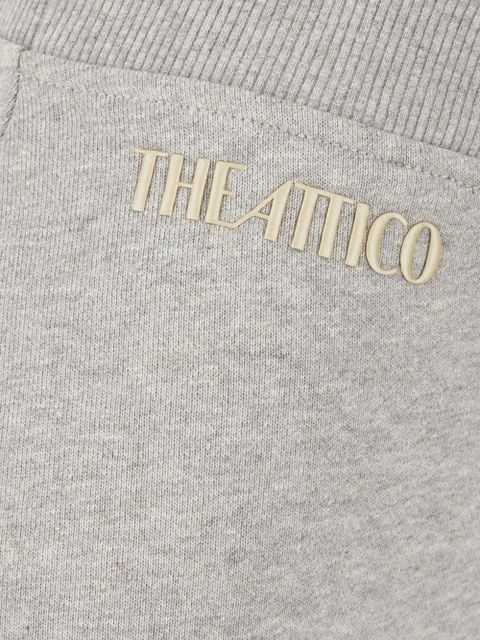 The Attico mélange-effect midi skirt - Grey