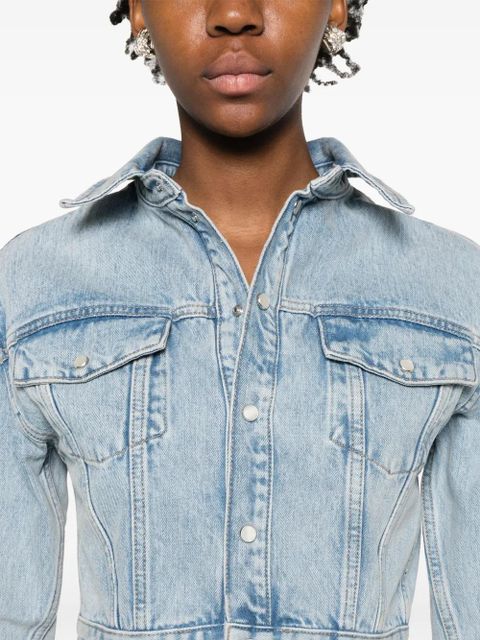 WARDROBE.NYC cropped denim jacket - Blue