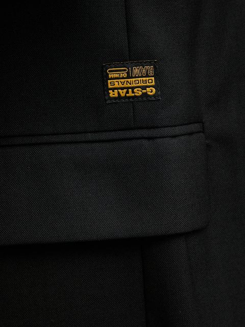 G-Star marynarka z dodatkiem wełny 0 kolor czarny dwurzędowa gładka D27131.E200