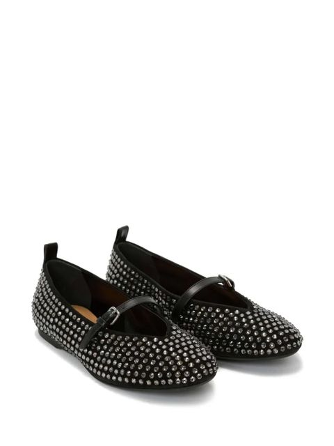 JW Anderson crystal-embellished ballerina shoes - Black - zdjęcie produktu nr 2