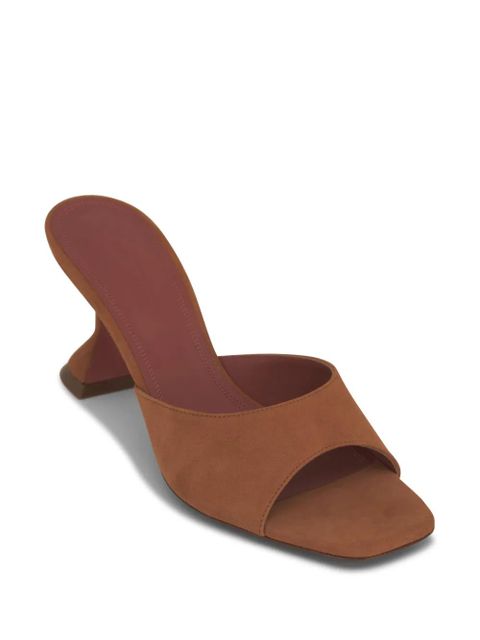 Amina Muaddi Lupita 70mm suede sandals - Brown - zdjęcie produktu nr 2