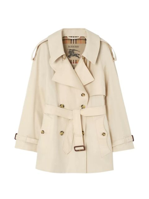 Burberry short tropical gabardine Fitzrovia trench coat - Neutrals - zdjęcie produktu nr 1