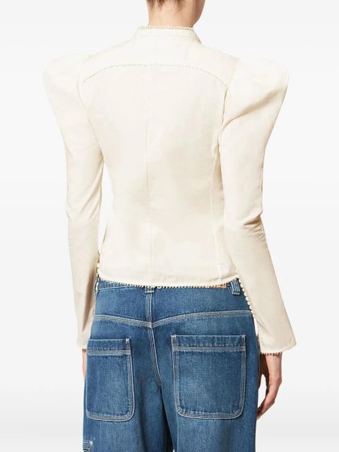 ISABEL MARANT Calina ruffled button blouse - White