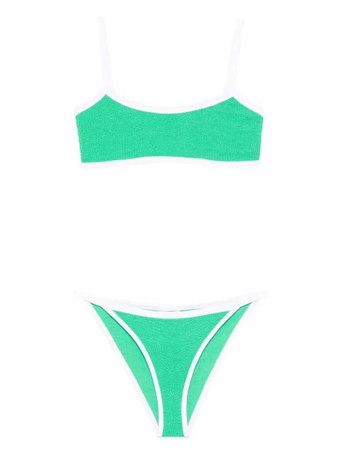 Hunza G Tyler contrast-trim bikini - Green - zdjęcie produktu nr 1