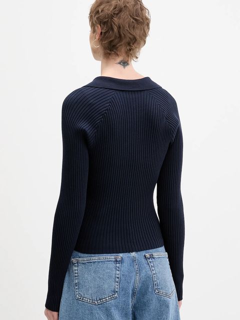 Tommy Jeans sweter damski kolor granatowy lekki DW0DW22036 - zdjęcie produktu nr 2