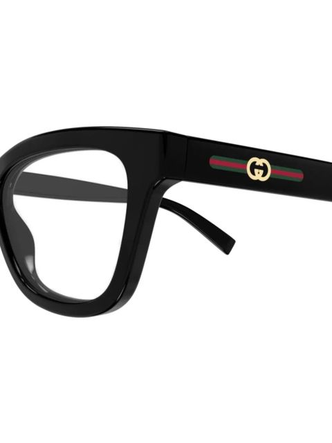 Gucci Eyewear cat-eye-frame logo glasses - Black - zdjęcie produktu nr 2
