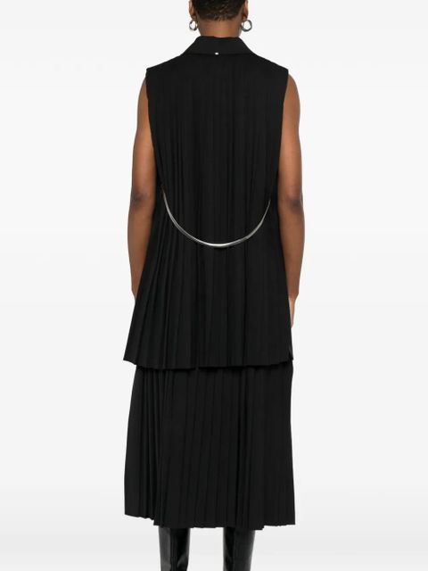 Sportmax silver-tone belt gilet - Black