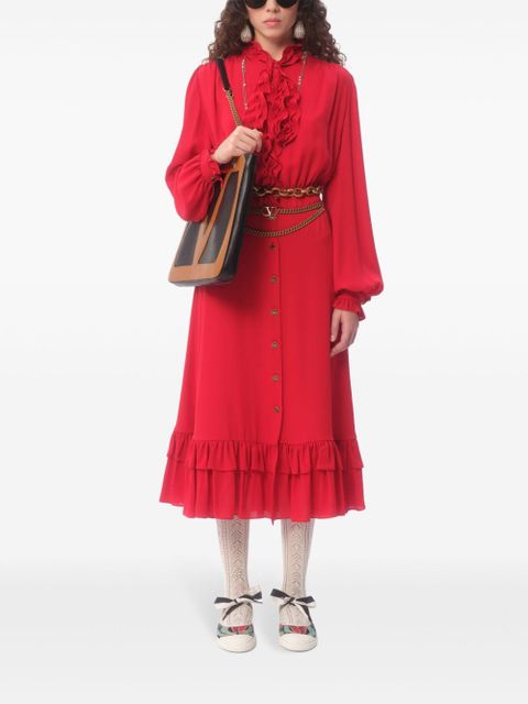 Valentino Garavani georgette midi dress - Red