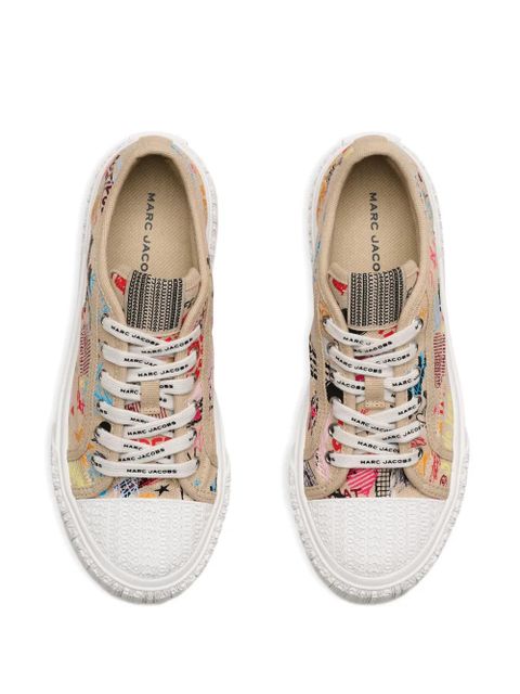 Marc Jacobs The Punk Scribble lace-up sneakers - Neutrals