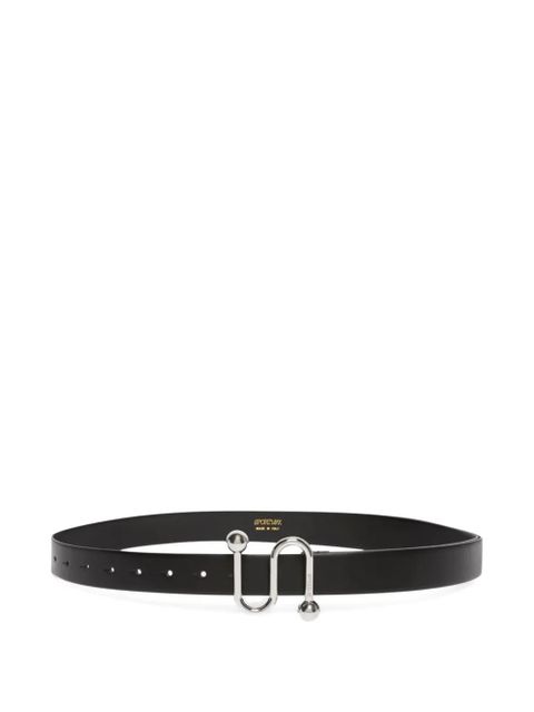 Max Mara metal trim leather belt - Black - zdjęcie produktu nr 1