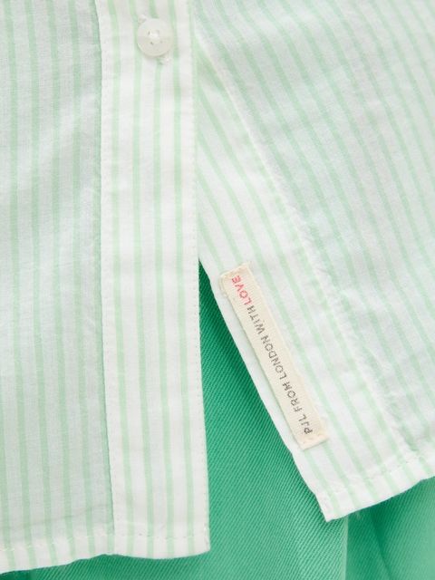 Pepe Jeans koszula damska kolor zielony relaxed z kołnierzykiem klasycznym PL305100