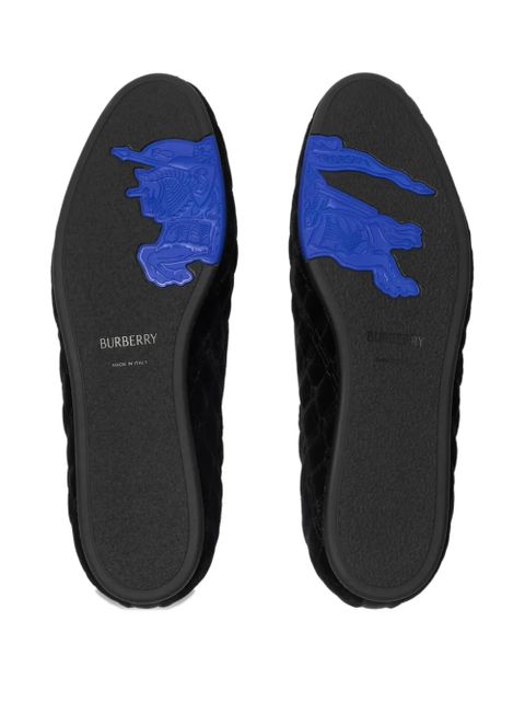 Burberry quilted crest-embroidery loafers - Black