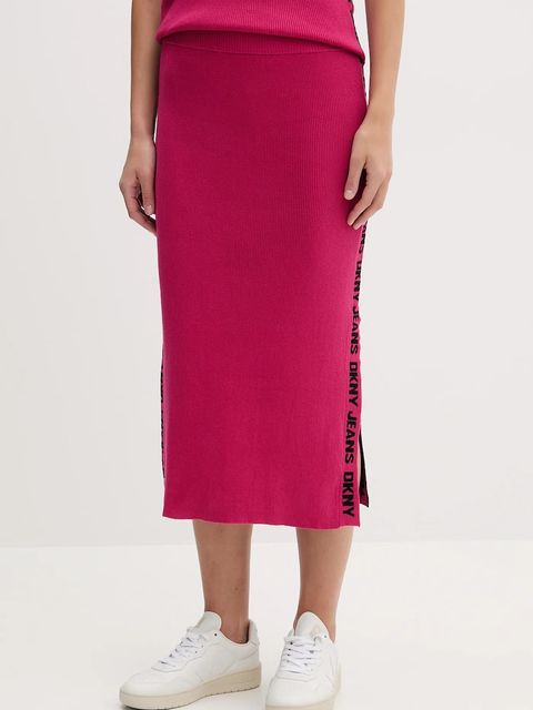 Dkny spódnica kolor różowy midi ołówkowa - zdjęcie produktu nr 1
